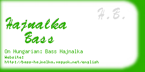 hajnalka bass business card